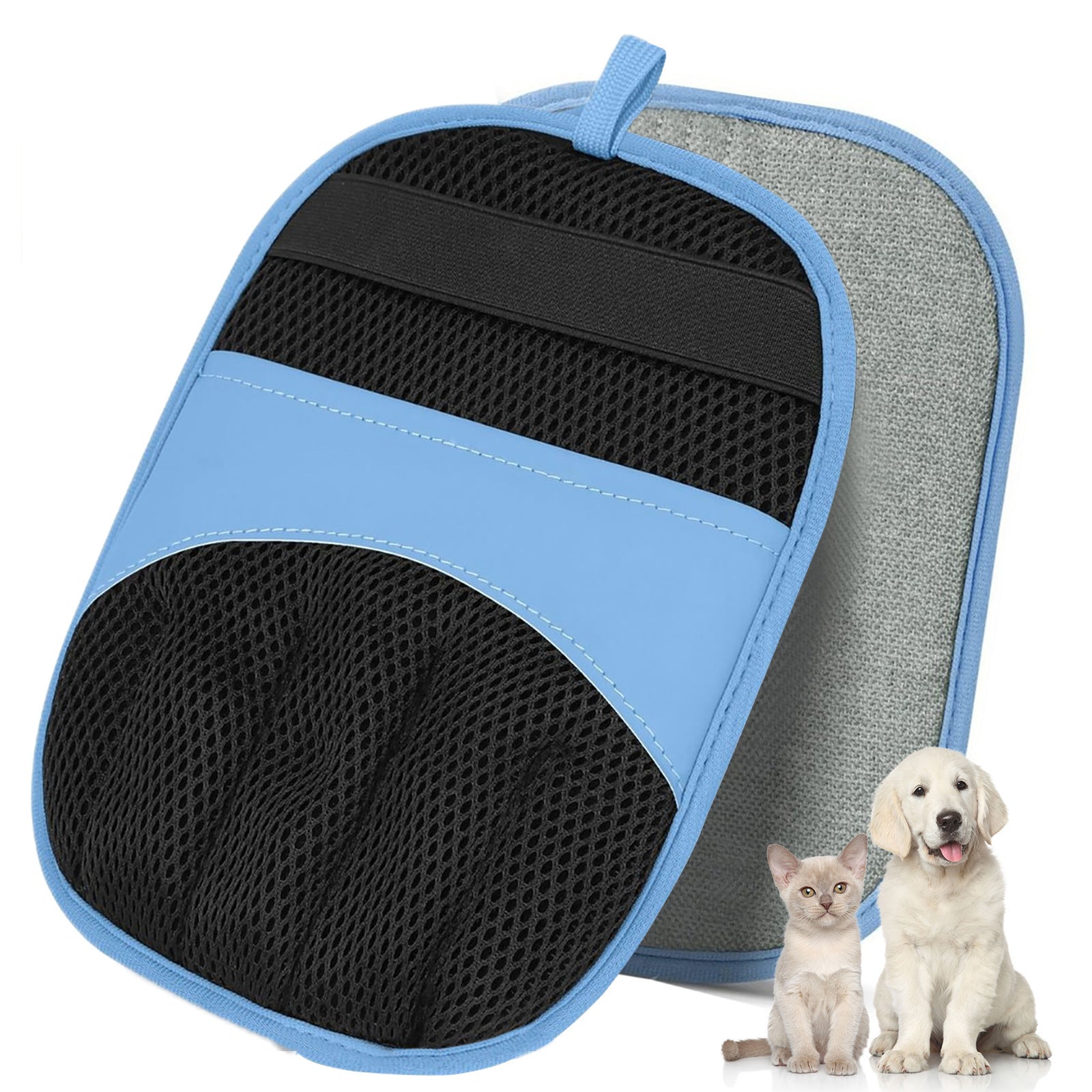 Avenlo reusable pet hair removal mitt in Blue